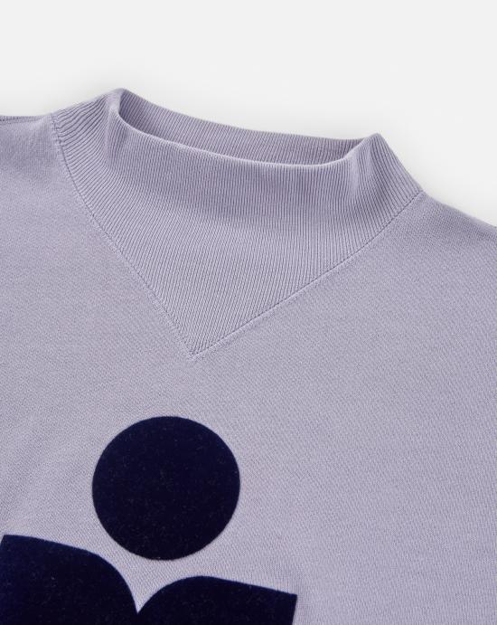 25SS 이자벨마랑 MOBY 모비 로고 스웨트셔츠 SW0003FAA1M07ELCDN LILAC DARK NAVY DOM - ISABEL MARANT