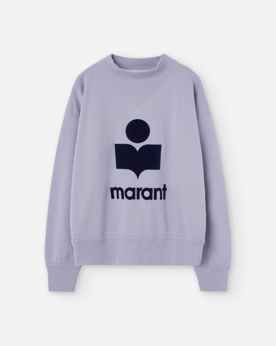25SS 이자벨마랑 MOBY 모비 로고 스웨트셔츠 SW0003FAA1M07ELCDN LILAC DARK NAVY DOM