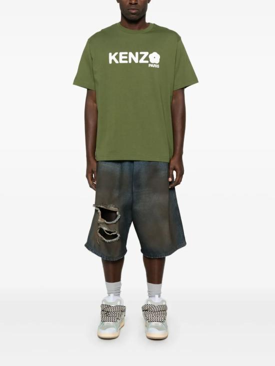 25SS 겐조 반팔 티셔츠 FF55TS4914SG50 KHAKI DOM - KENZO
