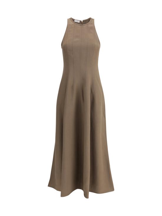 25SS 브루넬로 쿠치넬리 롱 원피스 MH126A5171 C2925 BROWN