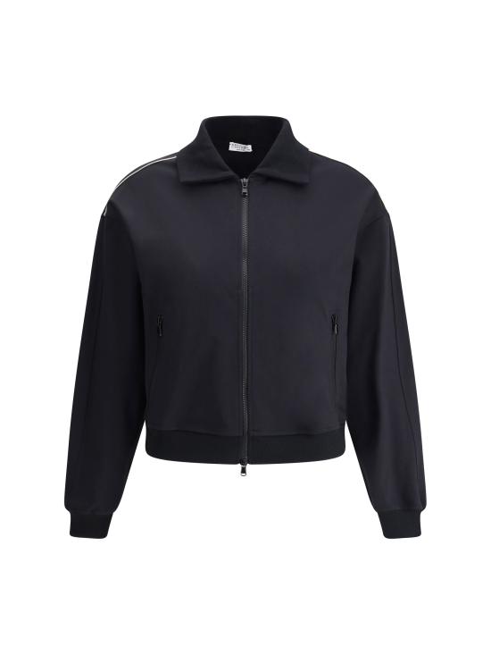 25SS 브루넬로 쿠치넬리 후드 티셔츠 ML946FB716 C101 BLACK