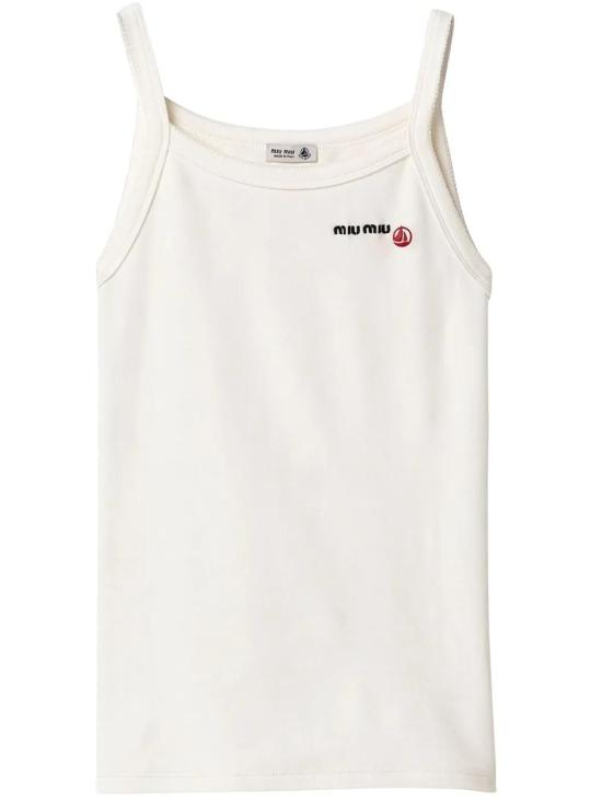  미우미우 민소매 티셔츠 MJT703SOOO16J8