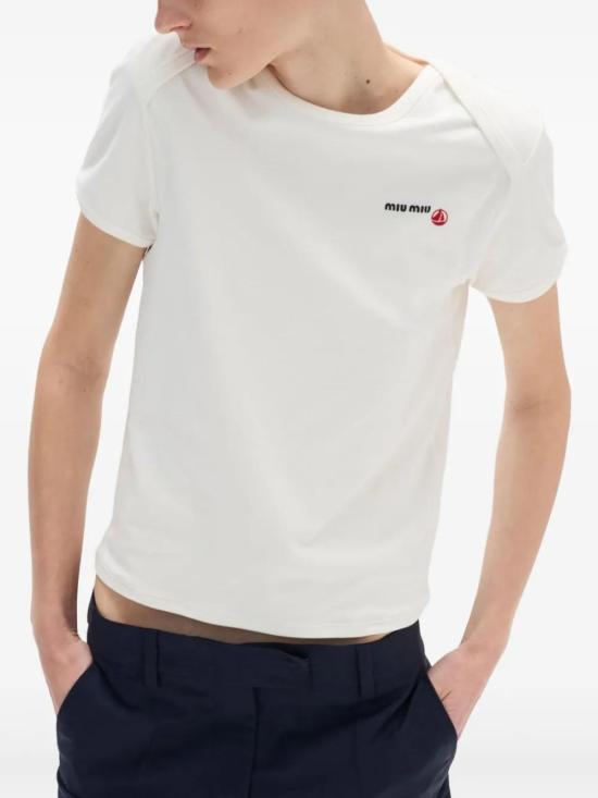  미우미우 반팔 티셔츠 MJN568SOOO166H - MIU MIU