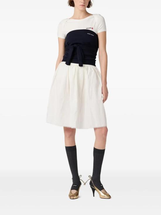  미우미우 반팔 티셔츠 MJA897SOOO16J8 white - MIU MIU