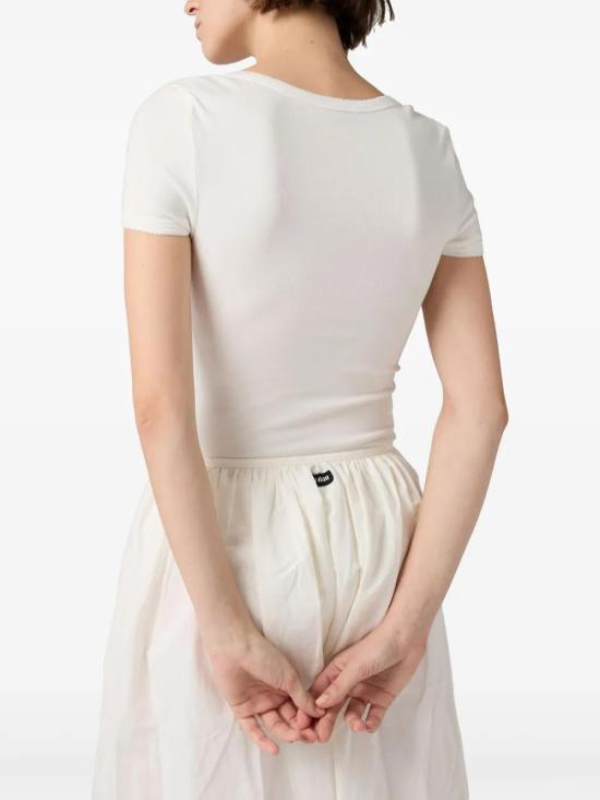  미우미우 반팔 티셔츠 MJA897SOOO16J8 white - MIU MIU