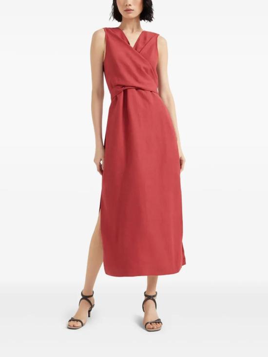  브루넬로 쿠치넬리 롱 원피스 MH126ABF34C7901 red - BRUNELLO CUCINELLI