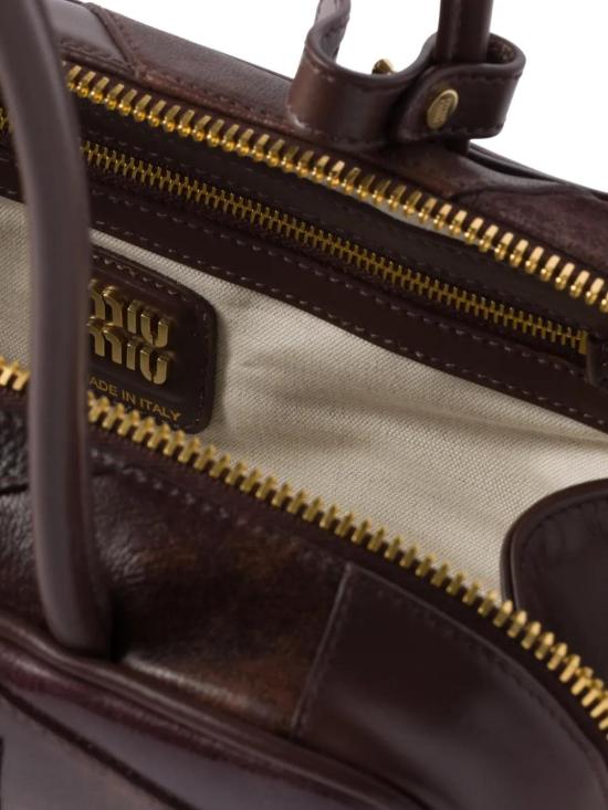  미우미우 토트백 5BB173VOWO2CRI coffee - MIU MIU