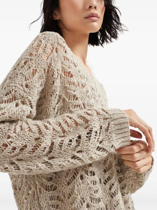  브루넬로 쿠치넬리 스웨터 MGD562302C3677 beige - BRUNELLO CUCINELLI