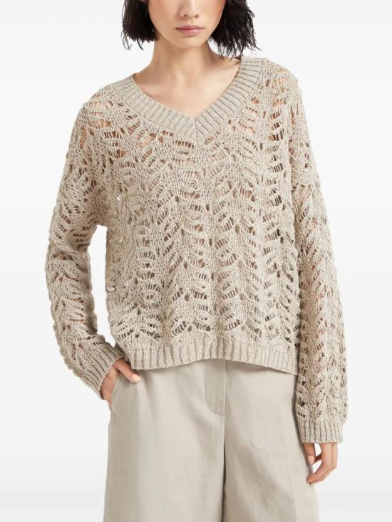  브루넬로 쿠치넬리 스웨터 MGD562302C3677 beige - BRUNELLO CUCINELLI