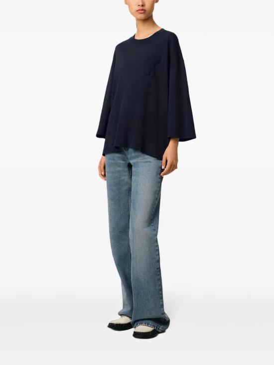  아미 반팔 티셔츠 E25FTS055726 navy - AMI