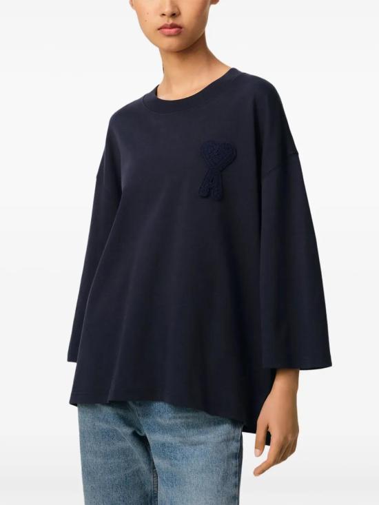  아미 반팔 티셔츠 E25FTS055726 navy - AMI