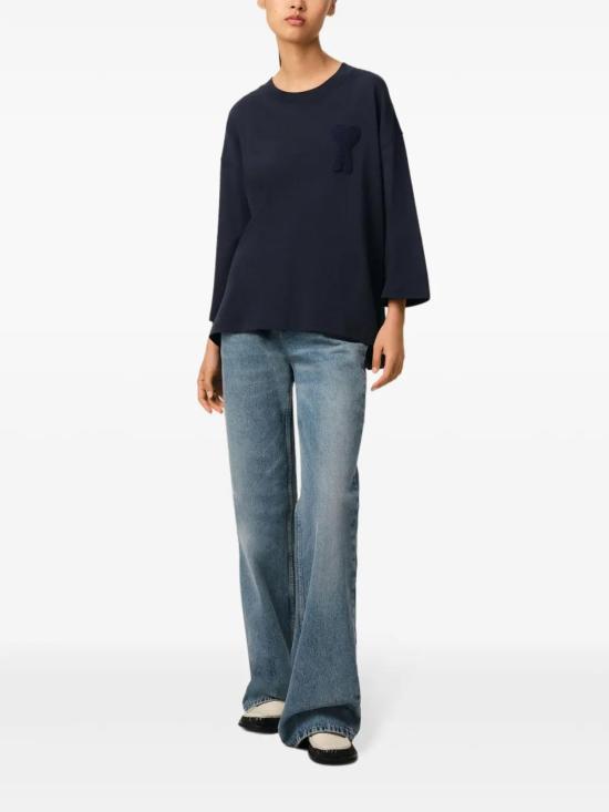  아미 반팔 티셔츠 E25FTS055726 navy - AMI