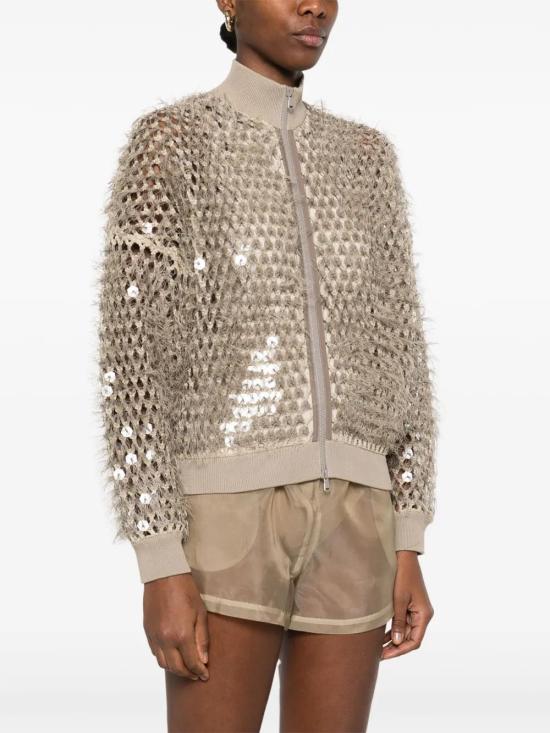  브루넬로 쿠치넬리 봄버 자켓 M8ER23106C059 sand beige - BRUNELLO CUCINELLI