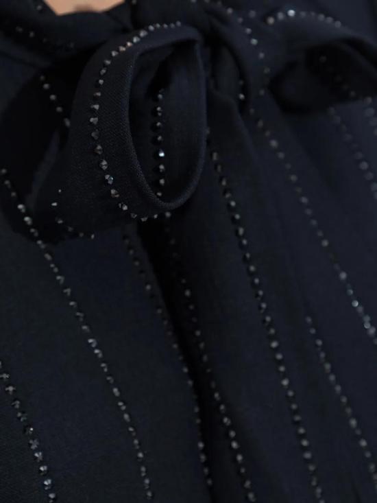  셀프 포트레이트 블라우스 SS25152TAN navy - SELF PORTRAIT