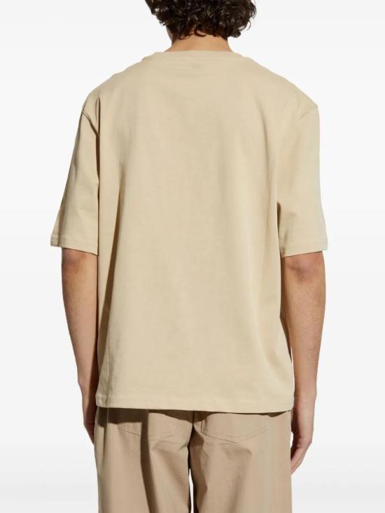  아미 반팔 티셔츠 SPUTS075726 beige - AMI