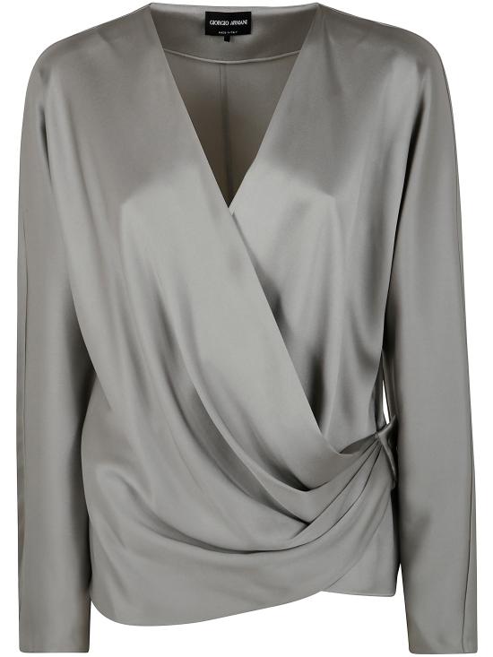 25SS 조르지오 아르마니 블라우스 GW000843 TE10101 U8045 STONE - GIORGIO ARMANI