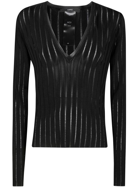 25SS 사피오 스웨터 N21 VISCREPE BLACK