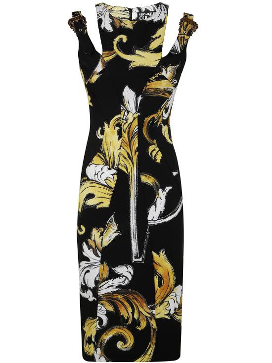 25SS 베르사체 숏 원피스 78 HAO9B3 NS636 G89 BLACK GOLD - VERSACE