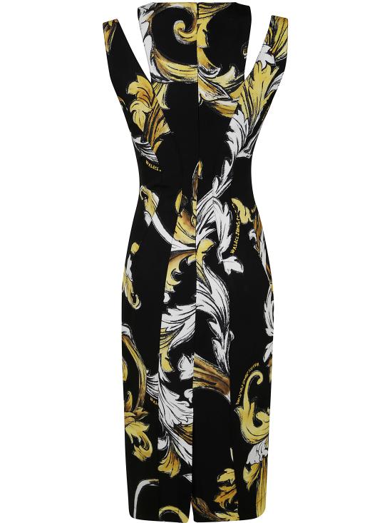 25SS 베르사체 숏 원피스 78 HAO9B3 NS636 G89 BLACK GOLD - VERSACE