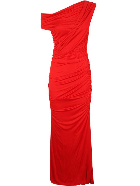 25SS 블루마린 롱 원피스 P522A644A N0313 LIPSTICK RED - BLUMARINE