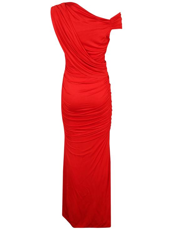 25SS 블루마린 롱 원피스 P522A644A N0313 LIPSTICK RED - BLUMARINE