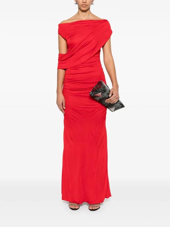 25SS 블루마린 롱 원피스 P522A644A N0313 LIPSTICK RED - BLUMARINE