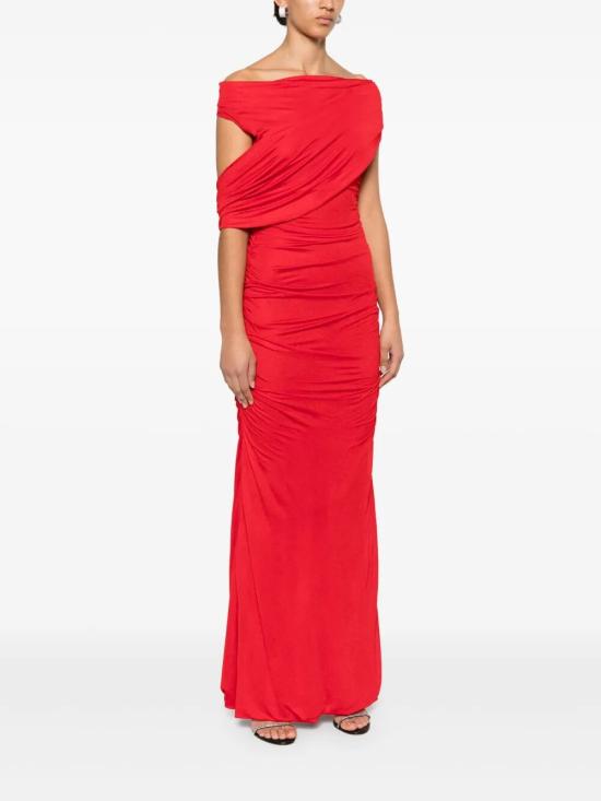 25SS 블루마린 롱 원피스 P522A644A N0313 LIPSTICK RED - BLUMARINE