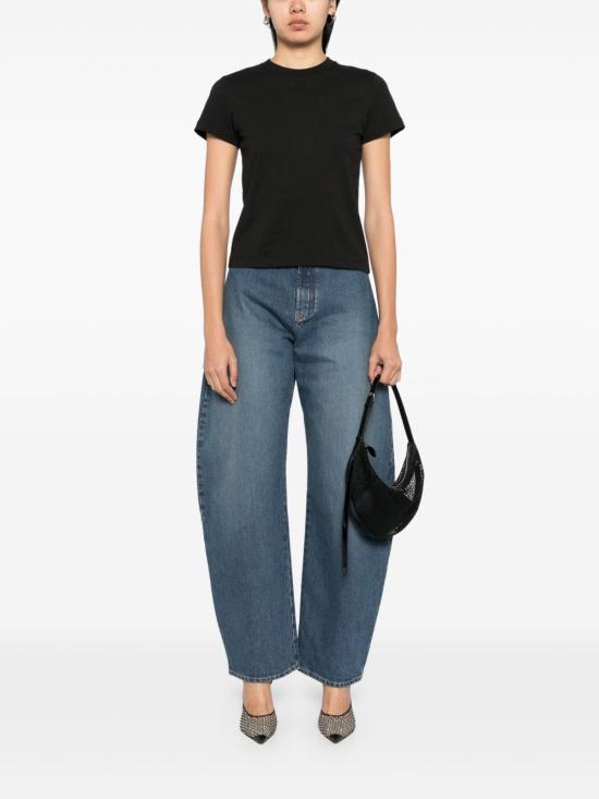 25SS 알라이아 반팔 티셔츠 AA9H0431J0105 995 Black - ALAIA