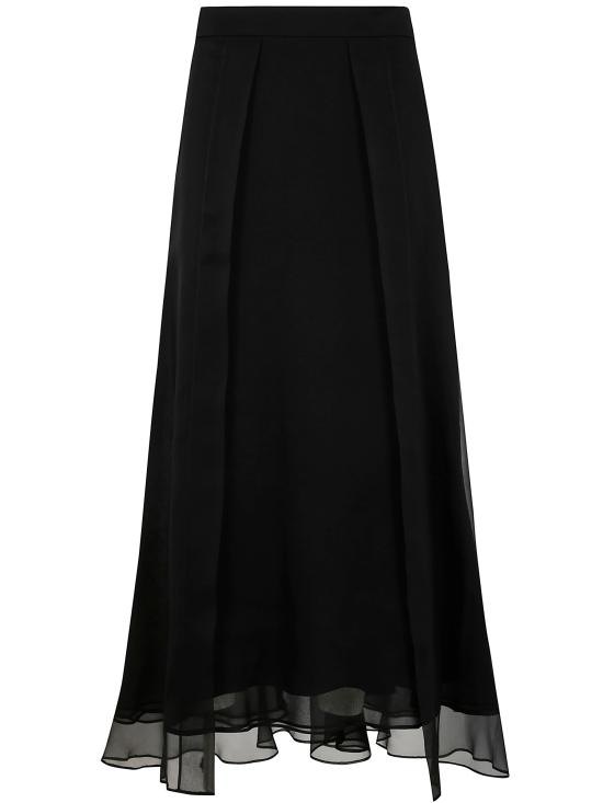 25SS 브루넬로 쿠치넬리 롱 스커트 MF940G3810 C101 BLACK - BRUNELLO CUCINELLI