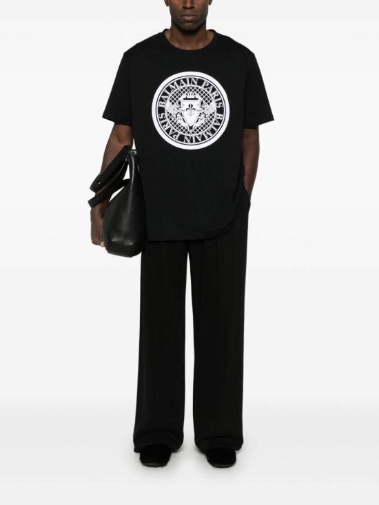  발망 반팔 티셔츠 EH1EG010BB17EAB Black - BALMAIN