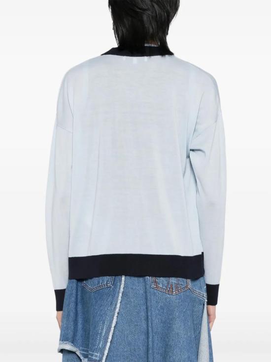  메종키츠네 가디건 OW00516KT11360142 sky - MAISON KITSUNE