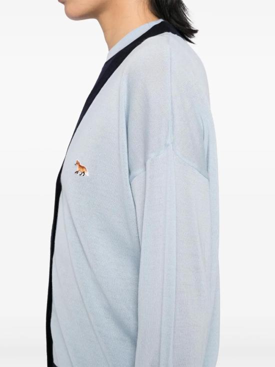  메종키츠네 가디건 OW00516KT11360142 sky - MAISON KITSUNE