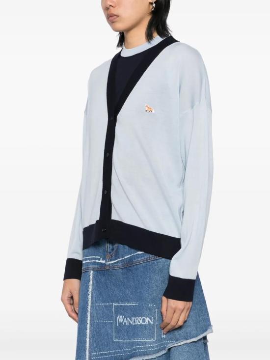  메종키츠네 가디건 OW00516KT11360142 sky - MAISON KITSUNE