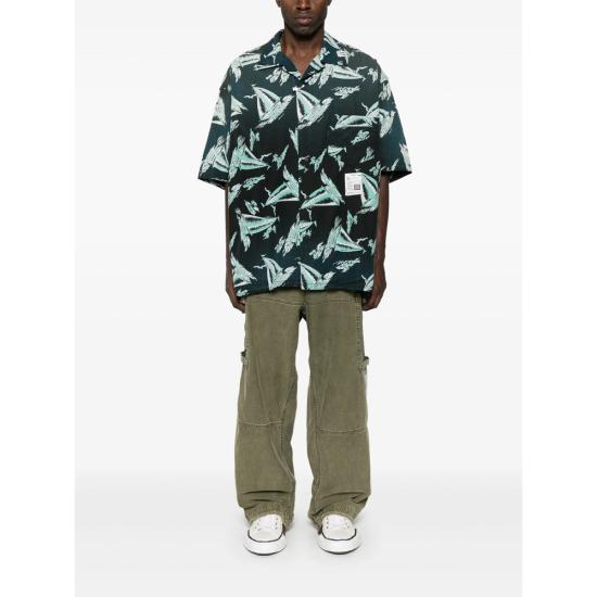 25SS 메종 미하라 야스히로 반팔 셔츠 J14SH187 BLACK BLACK BLUE - MAISON MIHARA YASUHIRO