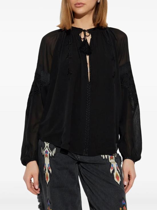  이자벨마랑 블라우스 HT0597FAC1J07I black - ISABEL MARANT