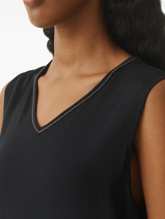  파비아나 필리피 민소매 티셔츠 TPD265F773L2350000 black - FABIANA FILIPPI