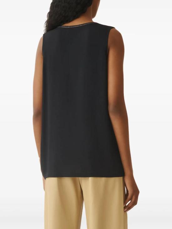  파비아나 필리피 민소매 티셔츠 TPD265F773L2350000 black - FABIANA FILIPPI