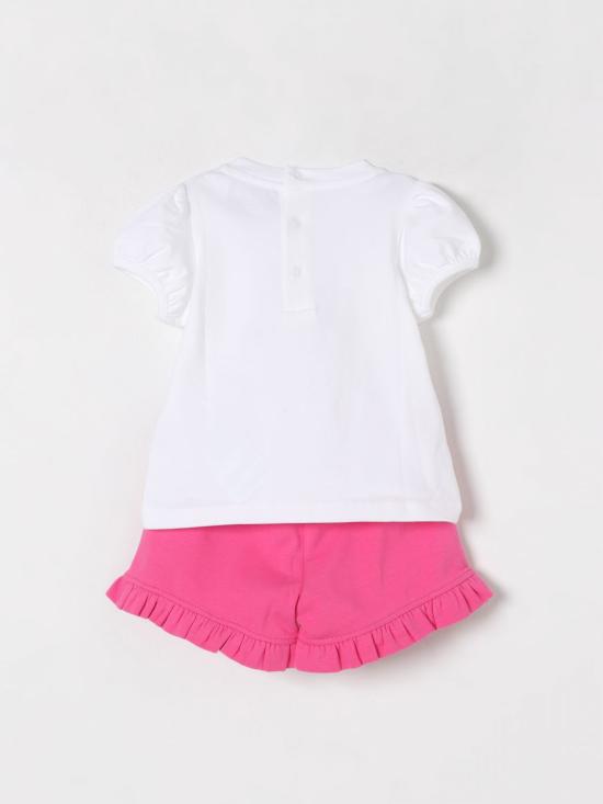 25FW [키즈] 모스키노 오버롤 MAG01OLBA00 83556 White - MOSCHINO