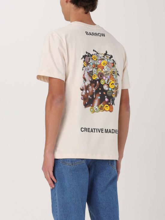 25FW 바로우 반팔 티셔츠 S5BWUATH157 BW029 Cream - BARROW