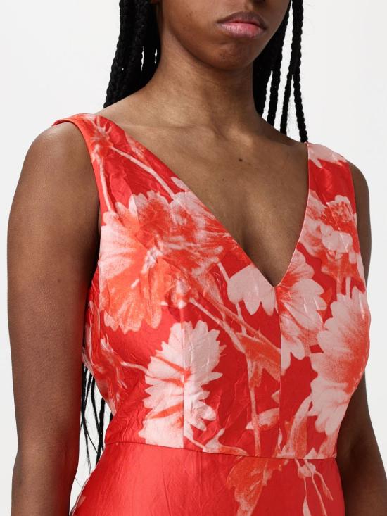 25SS 에르뎀 롱 원피스 PS25D40RTTS TROUBRIDGE FLORAL VERMILL Coral - ERDEM