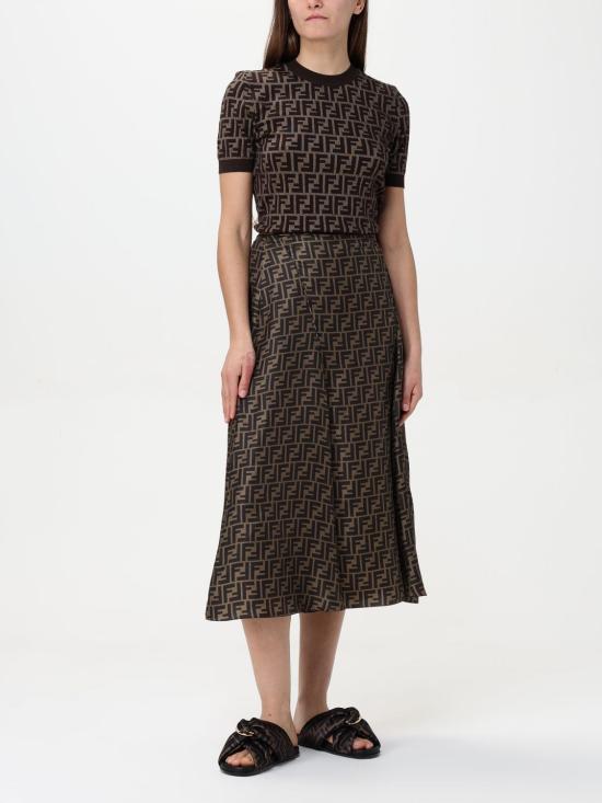 25SS 펜디 스커트 FQ7601A8G3 F1440 Mud - FENDI