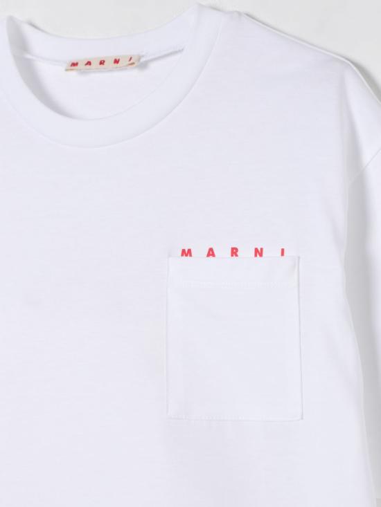 25SS [키즈] 마르니 티셔츠 M01415M00RF 0M100 White - MARNI