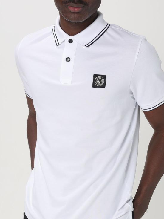 25FW 스톤 아일랜드 폴로 티셔츠 22002SCS0018 V1001 White - STONE ISLAND