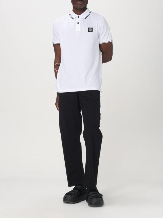 25FW 스톤 아일랜드 폴로 티셔츠 22002SCS0018 V1001 White - STONE ISLAND