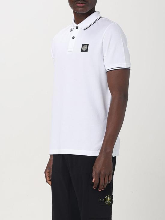 25FW 스톤 아일랜드 폴로 티셔츠 22002SCS0018 V1001 White - STONE ISLAND