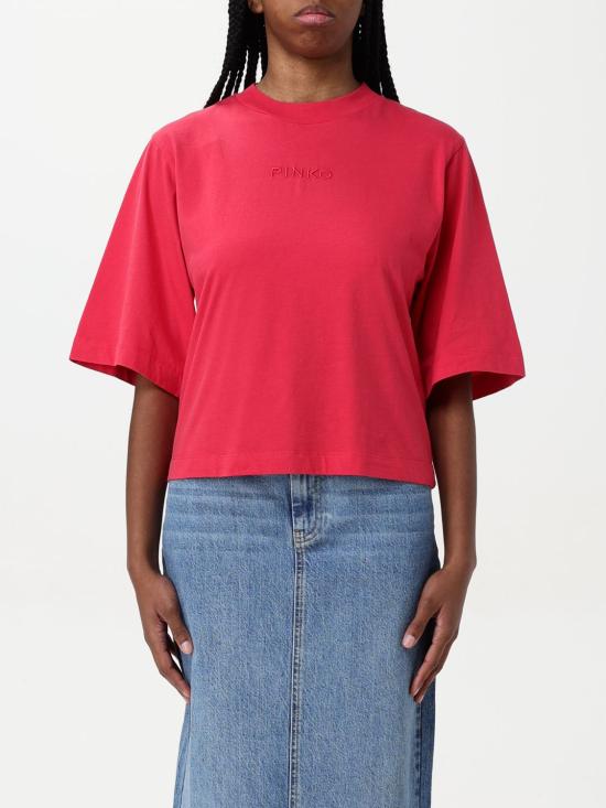 25FW 핑코 반팔 티셔츠 104604A2F8 O57 Red