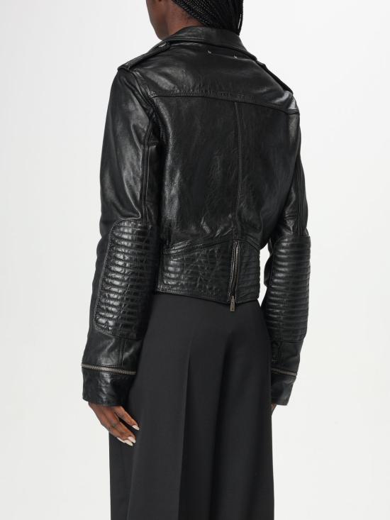 25FW 골든구스 가죽 자켓 GWP02137P00119590100 Black - GOLDEN GOOSE