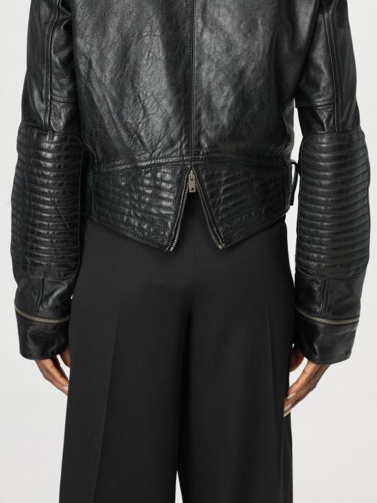 25FW 골든구스 가죽 자켓 GWP02137P00119590100 Black - GOLDEN GOOSE