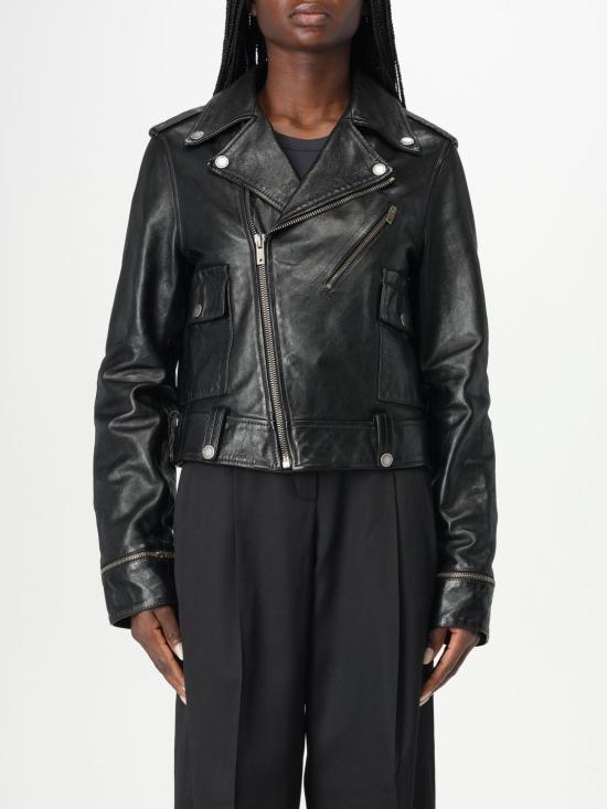 25FW 골든구스 가죽 자켓 GWP02137P00119590100 Black