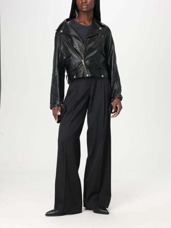 25FW 골든구스 가죽 자켓 GWP02137P00119590100 Black - GOLDEN GOOSE